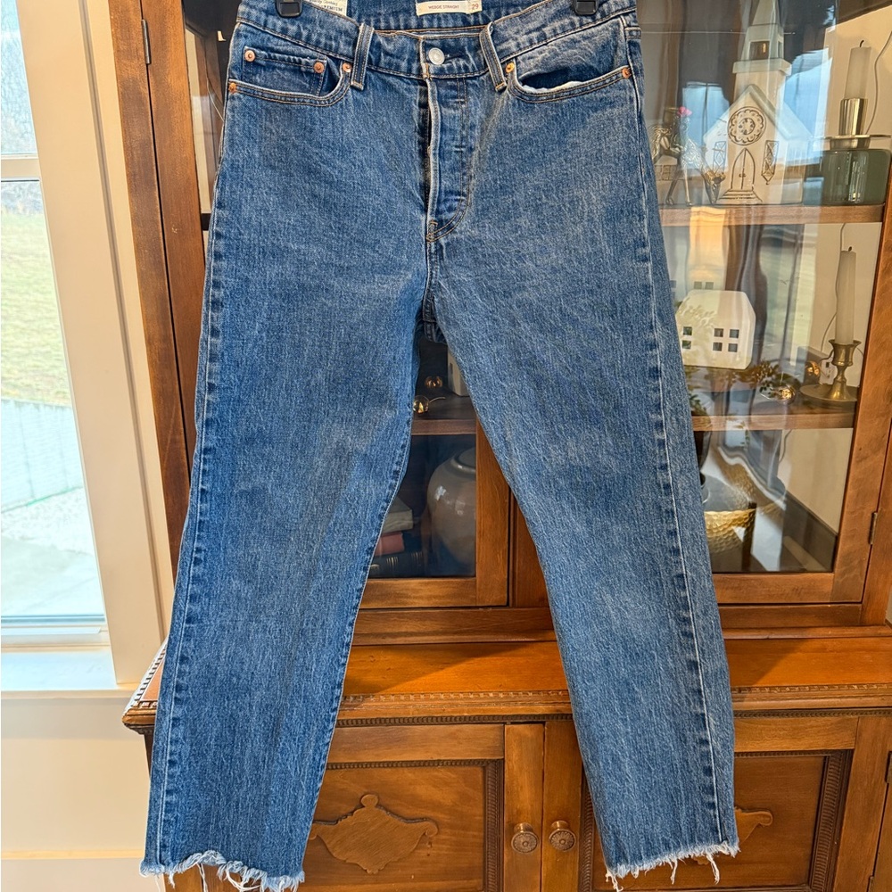 Levi's Wedgie Straight Leg Blue Jeans
